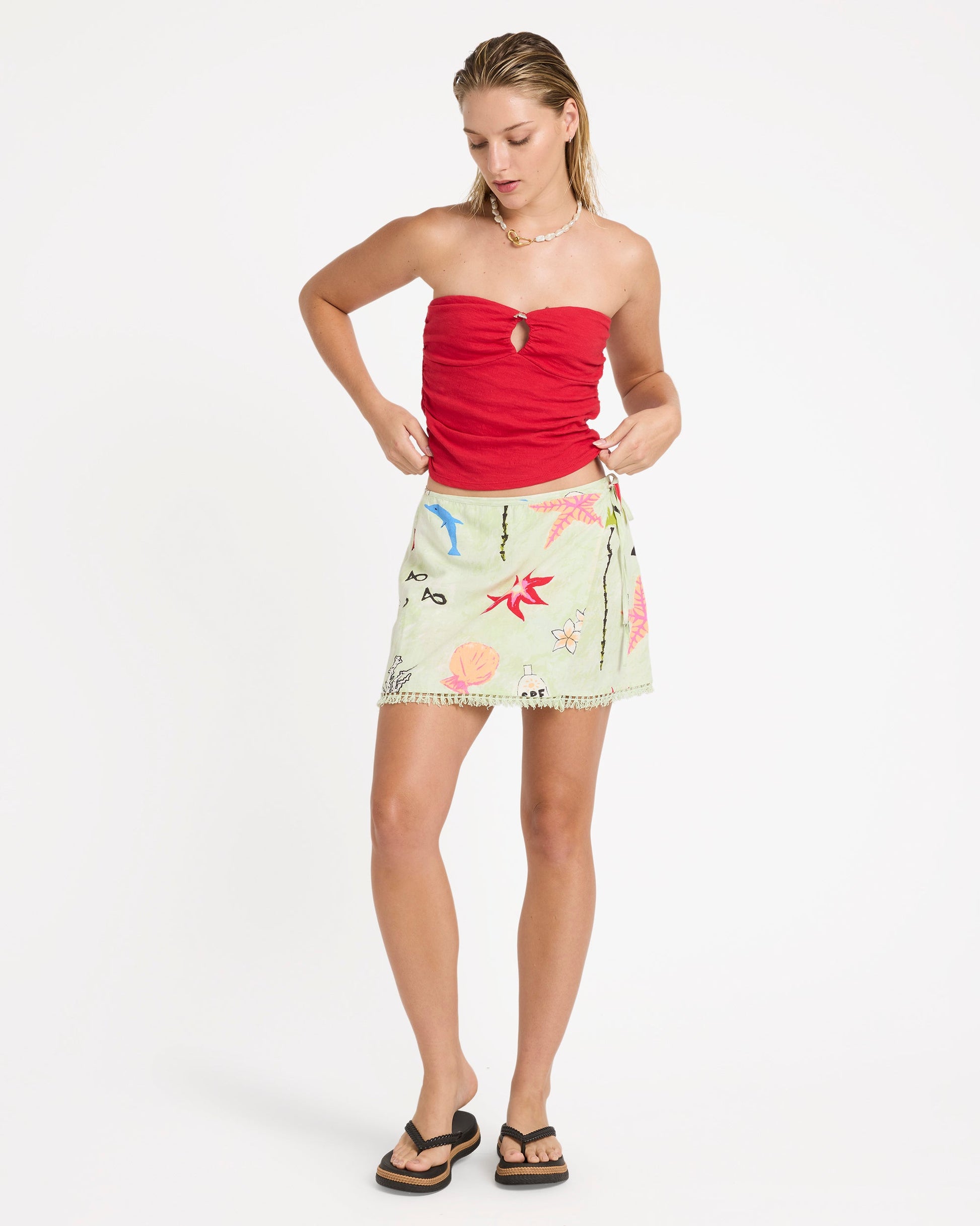 LOTTIE-HALL-WVN-MINI-SKIRT-SUNNY-LIME-4