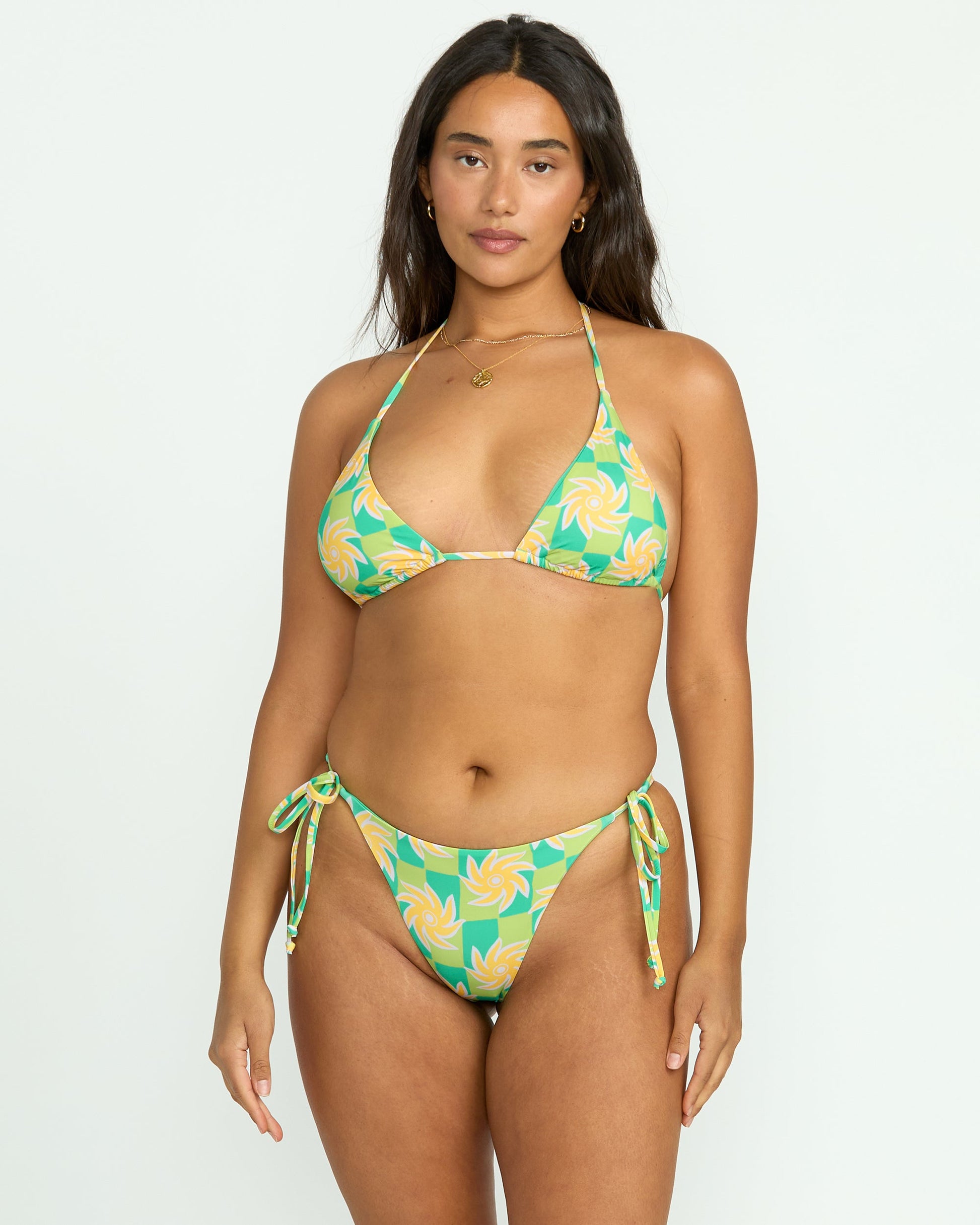 Triangle Bikini Topppin On Sun Multi Triangle Bikini Top - Mulch - 9