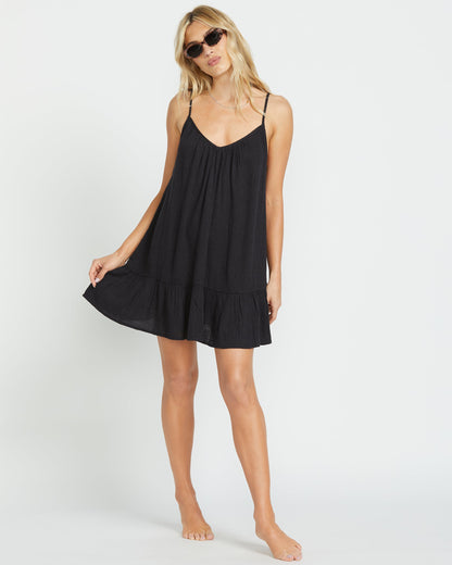 Beach Vibes Beach Coverup Dress - Black Pebble - 6