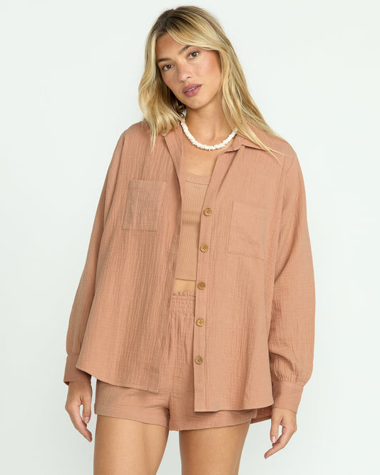 Sweet Swell Long Sleeve Shirt - Rinse Blue - 1