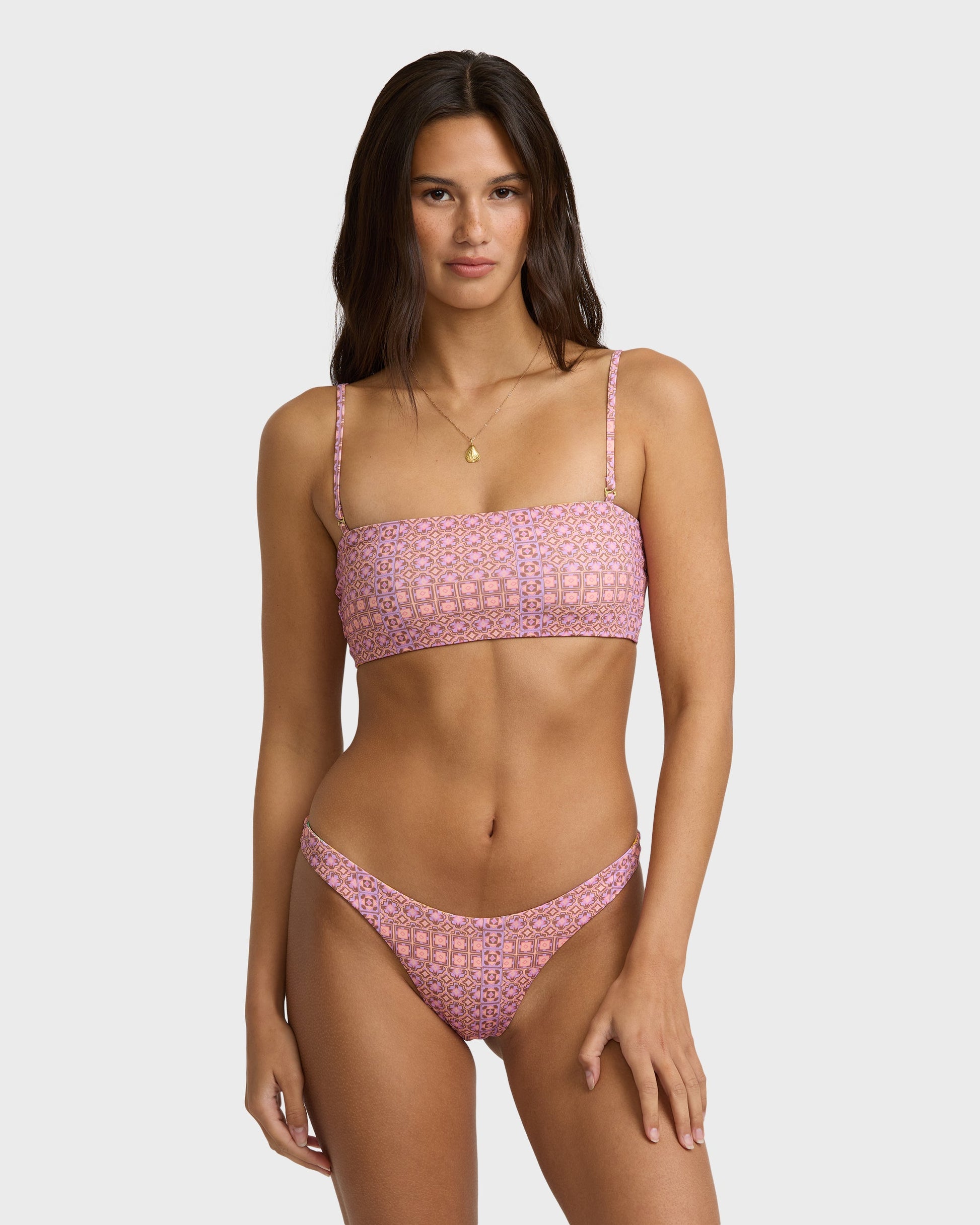 Dreamy Daze Reversible Tiny Bikini Bottoms - Sweet Lilac