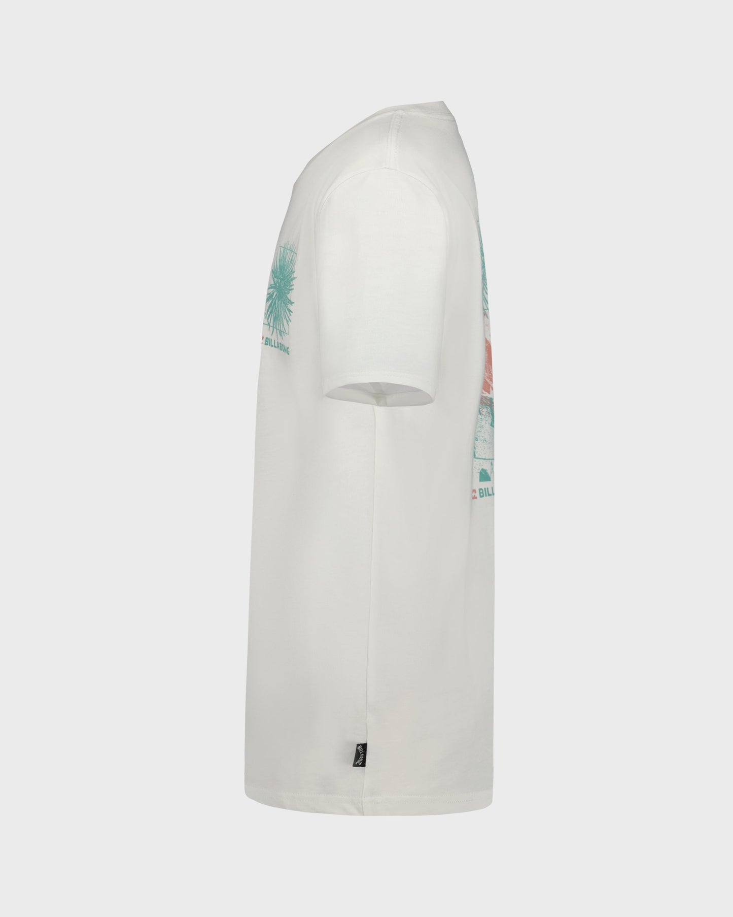 White dress with colorful design on a white background
