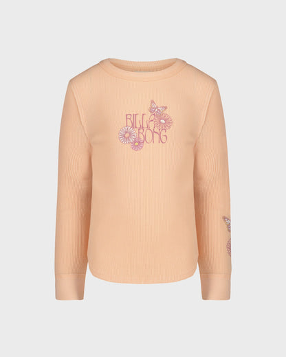 Beige sweater with floral embroidery on a light gray background