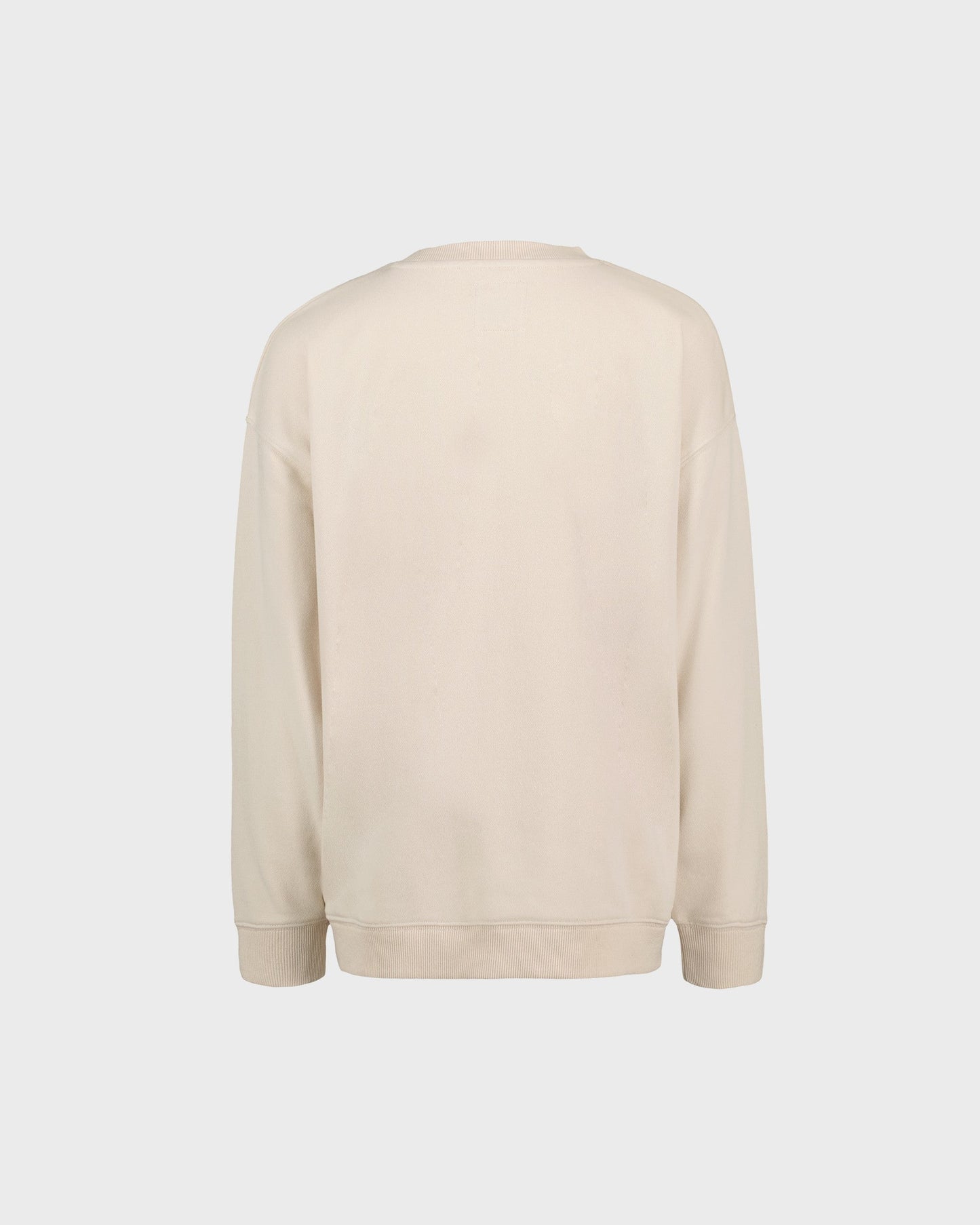 Beige sweatshirt on a light gray background