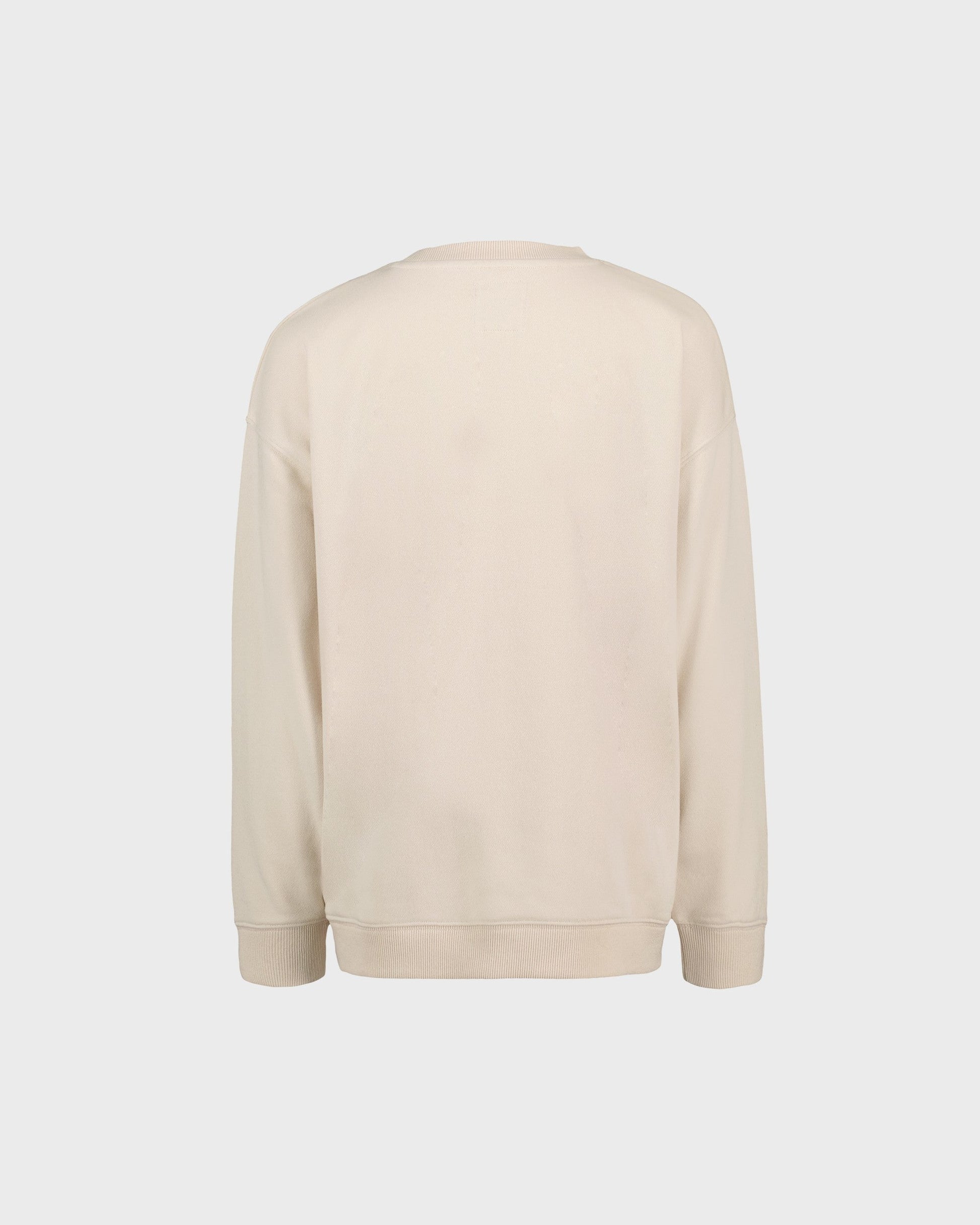 Beige sweatshirt on a light gray background