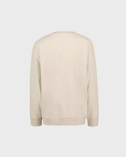 Beige sweatshirt on a light gray background