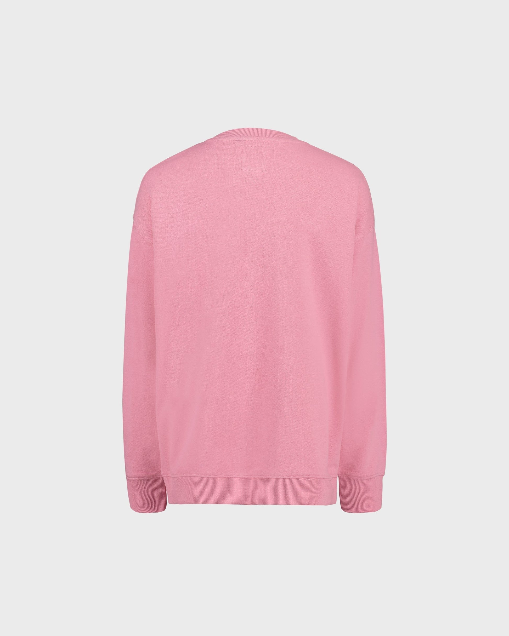 Pink sweatshirt on a light gray background