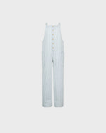 Light blue striped pants on a white background
