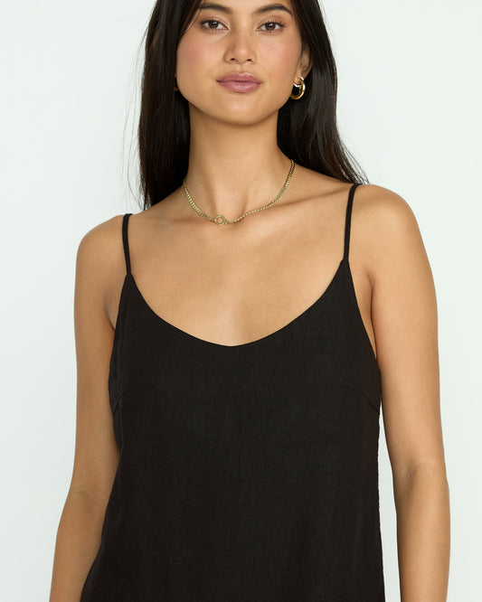 Summer Love Mini Slip Dress - Black - 7
