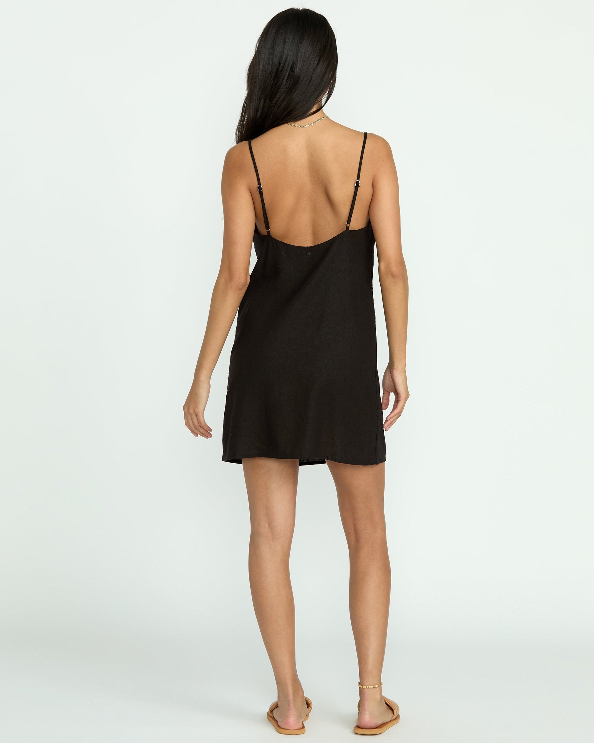 Summer Love Mini Slip Dress - Black - 2