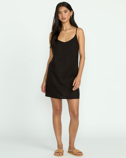 Summer Love Mini Slip Dress - Black - 6